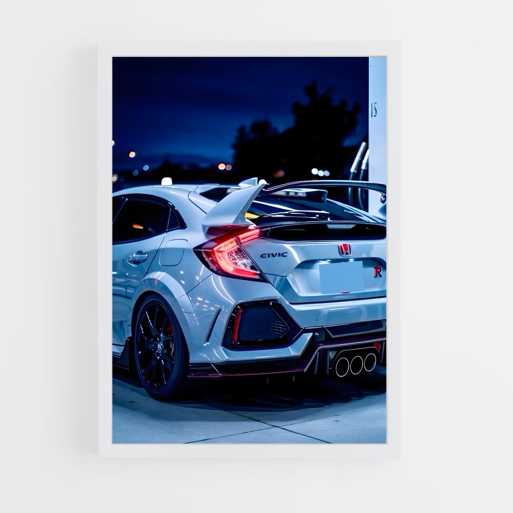 Poster Civic de type – affiche Honda (vue 3)